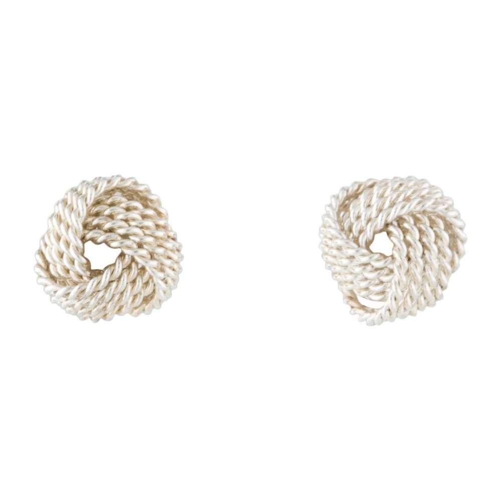 TIFFANY & CO. Twist Wire Knot Earrings- Matching -Pendant Necklace - Picture 1 of 3